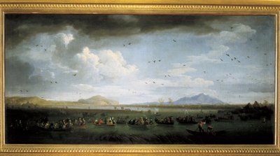 Carlos de Borbón cazando patos en el Lago Patria de Claude Joseph Vernet