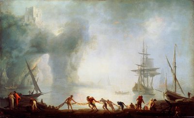 Amanecer sobre Capri. Niebla de Claude Joseph Vernet