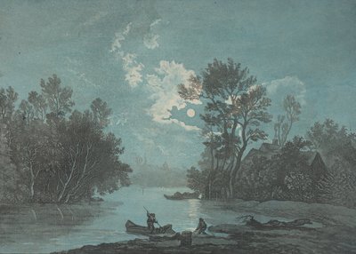 Pescadores a la luz de la luna de Claude Joseph Vernet