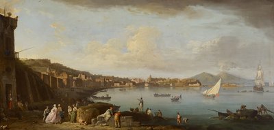 Nápoles, una vista de la bahía desde el sur, c.1742 de Claude Joseph Vernet