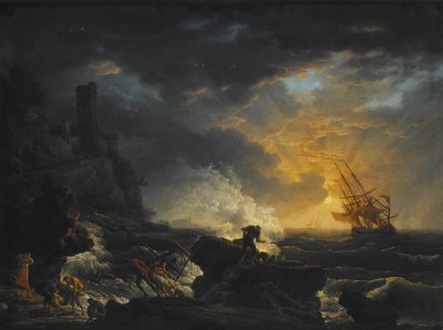 Naufragio, segunda mitad del siglo XVIII de Claude Joseph Vernet
