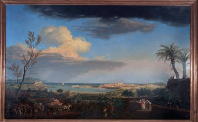 El puerto de Antibes en Provenza visto desde la costa de Claude Joseph Vernet