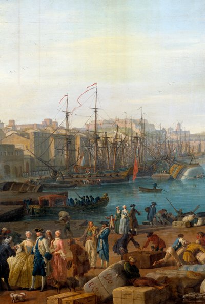 El puerto de Marsella en el siglo XVIII (detalle) de Claude Joseph Vernet
