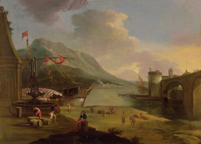 Descarga de galeras en el estrecho de Micenas de Claude Joseph Vernet