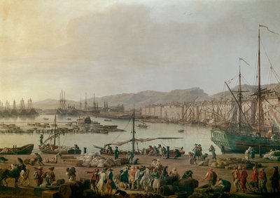 Vista del puerto de Toulon (detalle) de Claude Joseph Vernet