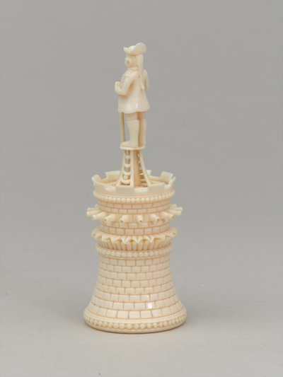 Torre blanca, pieza de ajedrez, India de Claude Lefebvre