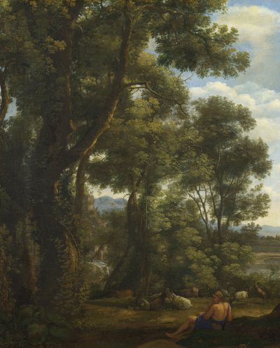 Paisaje con cabrero y cabras de Claude Lorrain
