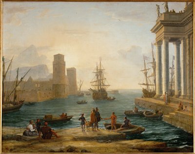 Port de mer, effet de brume Puerto con niebla ... de Claude Lorrain (1600-82)