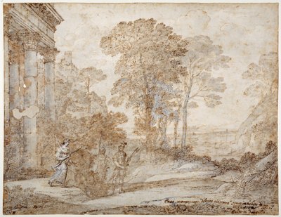 El encuentro entre Venus y Eneas, c.1678 de Claude Lorrain