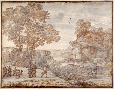 Ascanius disparando al ciervo de Sylvia, c.1680 de Claude Lorrain