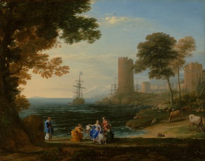 Vista costera con el rapto de Europa de Claude Lorrain