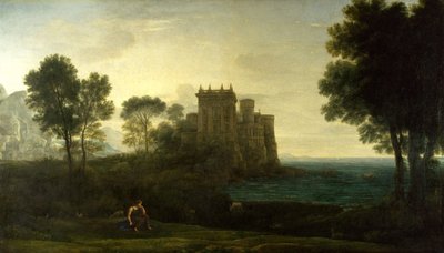 Paisaje con Psique frente al palacio de Cupido o el castillo encantado de Claude Lorrain