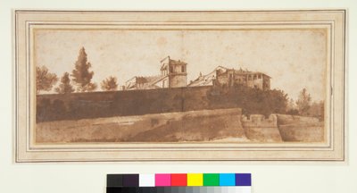 Vista del Belvedere y la fortificación del Vaticano de Claude Lorrain