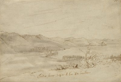 Vista del Lago Bracciano, c.1638-39 de Claude Lorrain