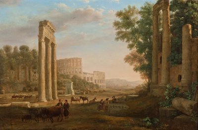 Capriccio con ruinas del Foro Romano de Claude Lorrain