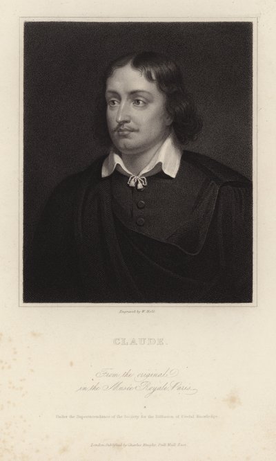 Claude Lorrain, pintor francés de la era barroca. Grabado por William Holl de Claude Lorrain