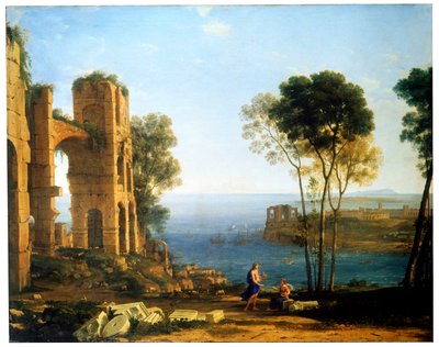 Vista costera con Apolo y la Sibila de Cumas, entre 1645 y 1649 de Claude Lorrain
