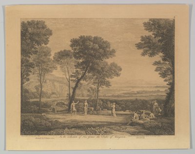 Baile Bajo los Árboles Paisaje con Baile Rural, 1742 de Claude Lorrain