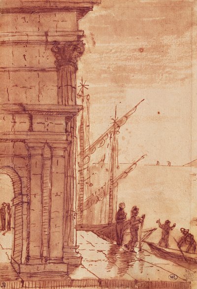 Embarcadero al amanecer de Claude Lorrain