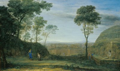 Paisaje con la aparición de Cristo a Santa María Magdalena ("Noli me tangere") de Claude Lorrain