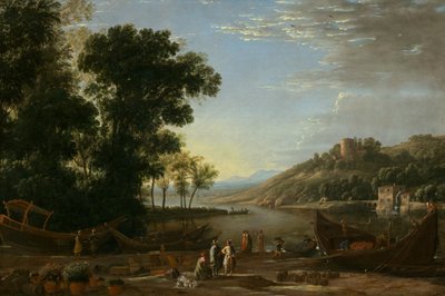 Paisaje con Comerciantes, c. 1629 de Claude Lorrain