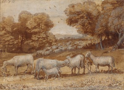 Paisaje con ovejas, ca. 1648 de Claude Lorrain