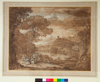 Paisaje con la ninfa Egeria llorando por Numa de Claude Lorrain