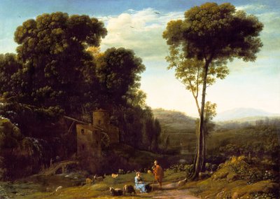 Paisaje pastoral con un molino de Claude Lorrain