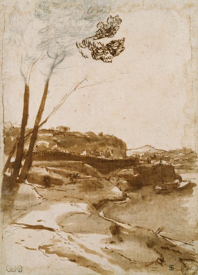 Camino a lo largo del Tíber de Claude Lorrain