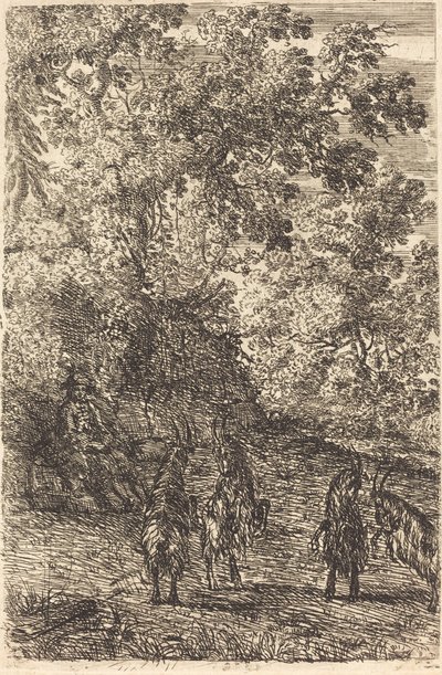 Pastor con cuatro cabras de Claude Lorrain