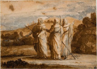 Estudio para Peregrinos en Emaús de Claude Lorrain