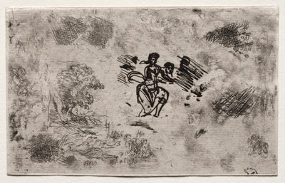 Estudio de una mujer sentada y otros bocetos de Claude Lorrain