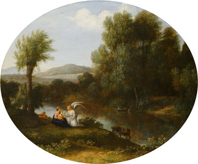 El resto sobre La huida a Egipto de Claude Lorrain