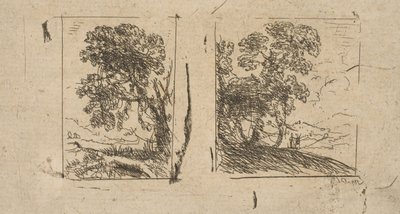 Los dos paisajes, ca. 1630 de Claude Lorrain