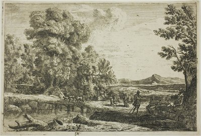 El puente de madera (Rebeca y Eliezer) de Claude Lorrain