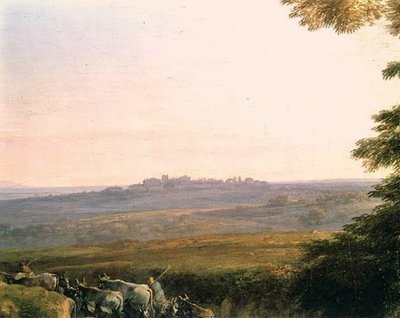 Paisaje con pastores de vacas (detalle) de Claude Lorrain