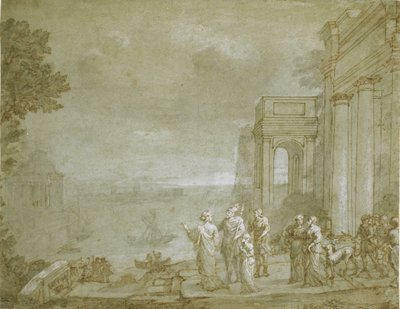 Vista de Cartago con Dido y Eneas, 1676 de Claude Lorrain