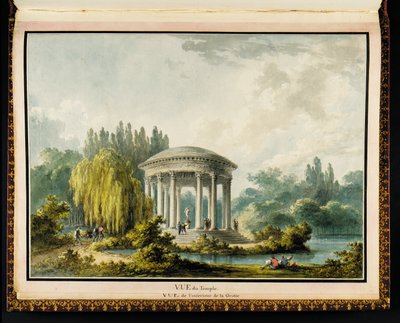Vista del Templo, del Recueil des plans du Petit Trianon de Richard Mique de Claude Louis Chatelet