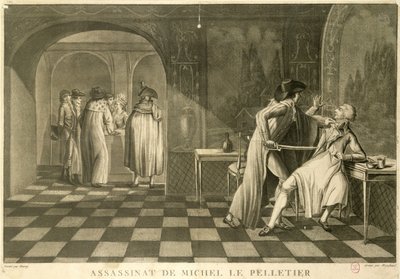 Asesinato del diputado Louis-Michel Le Peletier de Saint-Fargeau, 20 de enero de 1793 de Claude Louis Desrais