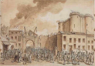 El asalto a la Bastilla el 14 de julio de 1789 de Claude Louis Desrais