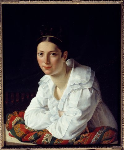 Retrato de Madame Claude Marie Dubufe (1793-1837), esposa del pintor. de Claude Marie Dubufe