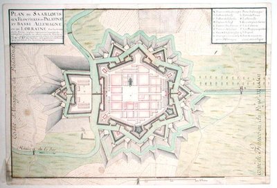 Atlas 131 E Plano de Saarlouis, de Traité de Fortifications de Claude Masse