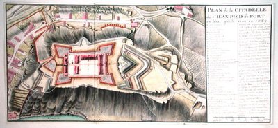 Ciudadela de Saint-Jean de Port en 1689, de Traité de Fortifications de Claude Masse