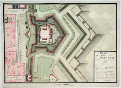 Fuerte de Saint-Sauveur, Lille, en 1728, de 