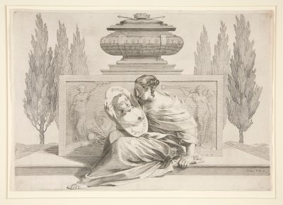 Alegoría de la Muerte de la Reina (Ana de Austria) de Claude Mellan