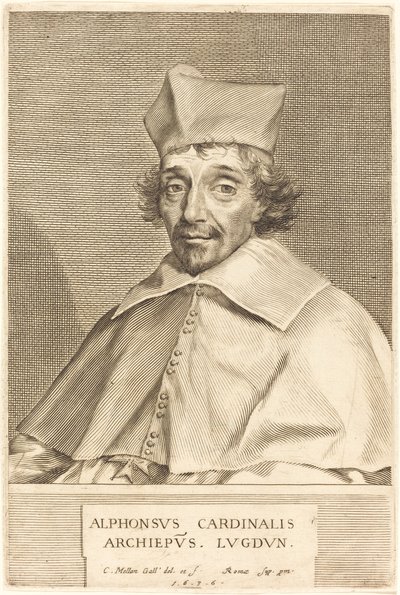 Alphonse du Plessis Richelieu, cardenal de Lyon de Claude Mellan