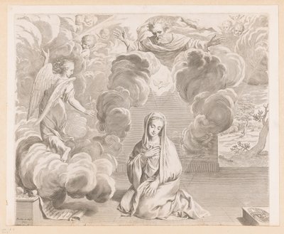 Anunciación de Claude Mellan
