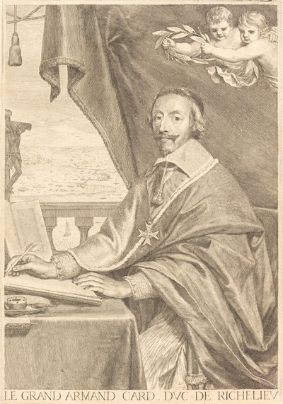 Armand Jean du Plessis, Cardenal Richelieu de Claude Mellan