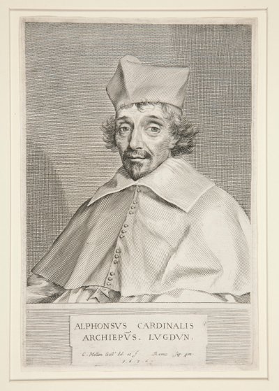 Cardenal Alphonse de Plessis de Richelieu (hermano del famoso Cardenal) de Claude Mellan