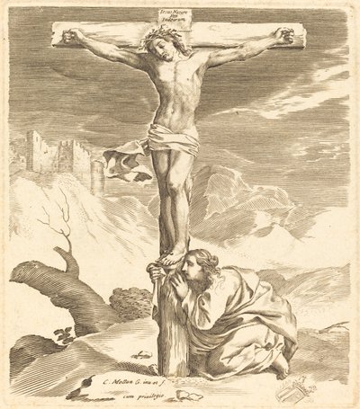 Cristo en la cruz de Claude Mellan